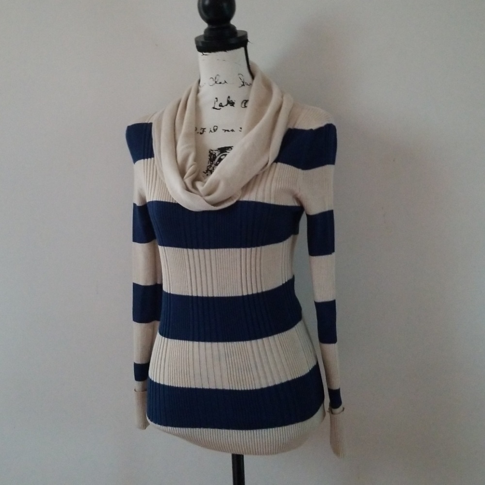 Pink Republic Ribbed Cowlneck JR Sweater